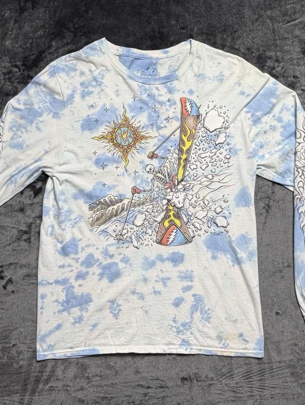Grateful Dead x TGR Peter Forsythe 60th Anniversary Tie Dye Long Sleeve Shirt M